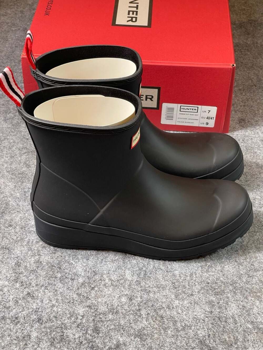 Hunter Play Short Boot Size 9 Black Rain Boots - Picture 3 of 8